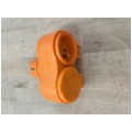 OUTLET Rozgałęźnik sieciowy na 2 gniazda [2P+Z] 230V 16A pomarańczowy IP44 ECO