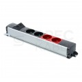 OUTLET Simon 480 Listwa zasilająca na 4 gniazda (2x DATA) + 2 gniazda RJ45 czarna