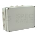 OUTLET Skrzynka hermetyczna IP65 Puszka instalacyjna 300x220x120mm bezhalogenowa szara z dławikami PG29 S-BOX 606