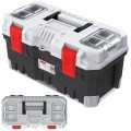 OUTLET Skrzynka na narzędzia z tacką wewnętrzną 496x258x240mm szara TITAN PLUSKistenberg KTIP5025-4C