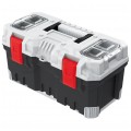 OUTLET Skrzynka na narzędzia z tacką wewnętrzną 496x258x240mm szara TITAN PLUSKistenberg KTIP5025-4C