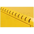 OUTLET Skrzynka szafka gazowa nierdzewna żółta 250x250x200mm + kluczyk bezpieczeństwa