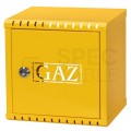 OUTLET Skrzynka szafka gazowa nierdzewna żółta 250x250x200mm + kluczyk bezpieczeństwa
