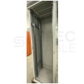 OUTLET Szafa stojąca 19" 42U 600x600mm drzwi szklane szara BKT