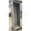 OUTLET Szafa stojąca 19" 42U 600x600mm drzwi szklane szara BKT