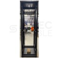 OUTLET Szafa stojąca RACK 19" 42U 600x800mm drzwi szklane czarna NEKU FLR + wyposażenie