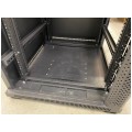 OUTLET Szafa stojąca RACK 19" 42U 600x800mm drzwi szklane czarna NEKU FLR + wyposażenie