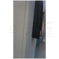 OUTLET Szafa stojąca RACK 19" 42U 600x800mm drzwi szklane szara G7