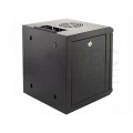 OUTLET Szafa wisząca RACK 10" 6U 300mm drzwi szklane czarna NEKU TS