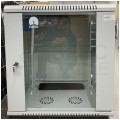 OUTLET Szafa wisząca RACK 19" 12U 500mm drzwi szklane szara NEKU TS BOX