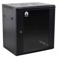 OUTLET Szafa wisząca RACK 19" 15U 600mm drzwi szklane czarna NEKU TS BOX