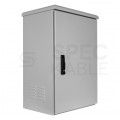OUTLET Szafa wisząca RACK 19" 18U 430mm zewnętrzna hermetyczna drzwi pełne z zamkiem szara IP55 NEKU