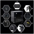 OUTLET Szafa wisząca RACK 19" 18U 450mm drzwi szklane czarna NEKU TS BOX