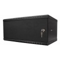 OUTLET Szafa wisząca RACK 19" 4U 350mm drzwi pełne czarna PRO