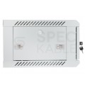 OUTLET Szafa wisząca RACK 19" 4U 450mm drzwi szklane szara NEKU TS BOX