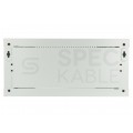OUTLET Szafa wisząca RACK 19" 4U 450mm drzwi szklane szara NEKU TS BOX