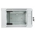 OUTLET Szafa wisząca RACK 19" 4U 450mm drzwi szklane szara NEKU TS BOX
