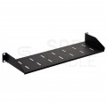 OUTLET Szafa wisząca RACK 19" 6U 350mm czarna z półką przeszklona PRO LIGHT