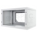 OUTLET Szafa wisząca RACK 19" 6U 350mm drzwi szklane szara NEKU ECO BOX