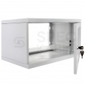 OUTLET Szafa wisząca RACK 19" 6U 350mm drzwi szklane szara z półką NEKU ECO BOX