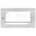 OUTLET Szafa wisząca RACK 19" 6U 350mm drzwi szklane szara z półką NEKU ECO BOX