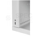 OUTLET Szafa wisząca RACK 19" 6U 350mm drzwi szklane szara z półką PRO LIGHT