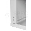 OUTLET Szafa wisząca RACK 19" 6U 350mm drzwi szklane szara z półką PRO LIGHT