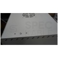 OUTLET Szafa wisząca RACK 19" 6U 350mm drzwi szklane szara z półką PRO LIGHT