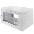 OUTLET Szafa wisząca RACK 19" 6U 350mm szara z półką NEKU ECO BOX