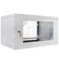 OUTLET Szafa wisząca RACK 19" 6U 350mm szara z półką NEKU ECO BOX