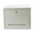 OUTLET Szafa wisząca RACK 19" 6U 400mm drzwi szklane szara GT
