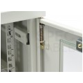 OUTLET Szafa wisząca RACK 19" 6U 400mm drzwi szklane szara GT