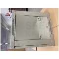 OUTLET Szafa wisząca RACK 19" 9U 450mm drzwi metal-szkło szara GT zdejmowane boki Seria AS