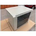 OUTLET Szafa wisząca RACK 19" 9U 450mm drzwi metal-szkło szara GT zdejmowane boki Seria AS