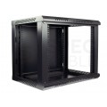 OUTLET Szafa wisząca RACK 19" 9U 450mm drzwi pełne czarna NEKU TS BOX