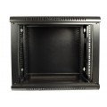 OUTLET Szafa wisząca RACK 19" 9U 450mm drzwi pełne czarna NEKU TS BOX