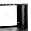 OUTLET Szafa wisząca RACK 19" 9U 450mm drzwi szklane czarna PRO