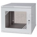 OUTLET Szafa wisząca RACK 19" 9U 450mm drzwi szklane szara PRO