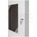OUTLET Szafa wisząca RACK 19" 9U 450mm drzwi szklane szara PRO