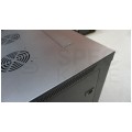 OUTLET Szafa wisząca RACK 19" 9U 600mm drzwi szklane czarna GTS zdejmowane boki Seria AD