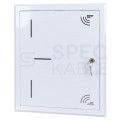 OUTLET Szafka multimedialna lokalowa 340x400x75mm biała podtynkowa NEKU