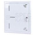 OUTLET Szafka multimedialna lokalowa 340x400x75mm biała podtynkowa NEKU