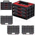 OUTLET Szafka z 3x organizer z przegrodami na narzędzia i akcesoria 390x284x60mm Kistenberg TAGERCASE 40