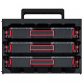 OUTLET Szafka z 3x organizer z przegrodami na narzędzia i akcesoria 390x284x60mm Kistenberg TAGERCASE 40