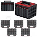 OUTLET Szafka z 5x organizer z przegrodami na narzędzia i akcesoria 390x284x60mm Kistenberg TAGERCASE 30