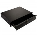 OUTLET Szuflada do szafy RACK 19" 2U 330mm czarna