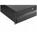 OUTLET Szuflada do szafy RACK 19" 3U 330mm czarna