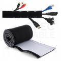 OUTLET Taśma rzepowa organizer do kabli szerokość 110mm NEKU czarny/biały 2m