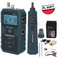 OUTLET Tester kabli sieciowych RJ45 + BNC PREMIUM z funkcją Lokalizatora Par, pomiaru PoE i długości przewodu FORSCHER FS8114
