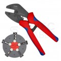 OUTLET Zaciskarka Praska do końcówek kablowych 0,25-10mm2 z magazynkiem + 5 wymiennych matryc MultiCrimp KNIPEX 97 33 02